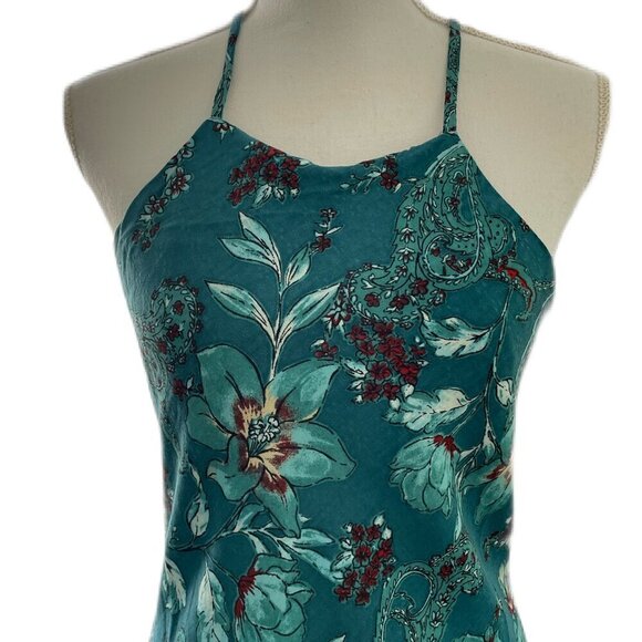 NWT Band Of The Free Audette Teal Floral Halter Midi Dress - Picture 11 of 16